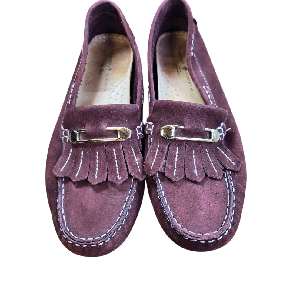 Mercanti Fiorentini Burgundy Kiltie Driving Mocs